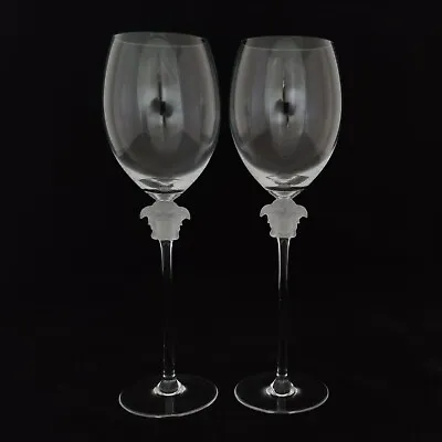 Rosenthal Versace Lumiere Set Of 2 Red Wine Glasses (D967) • $250