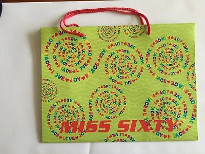 Miss Sixty Multicolor Large Empty Cardboard Shopping Gift Bag 16 W X 12 H X 6 D • $9.99