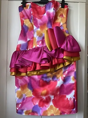 £18 • Buy After Six Ronald Joyce Floral Dress - Size UK 14 - Multi