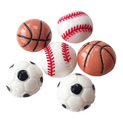 £1.79 • Buy 10pcs Mini Sports Ball Resin Flatback Cabochons Embellishments Craft Decoden