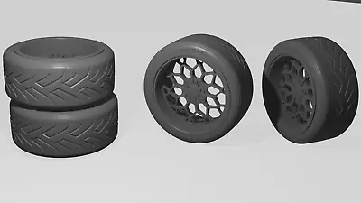 1/18 BBS Wheels Tires & Brake Discs For Diorama Or Diecast UNPAINTED • $12.63