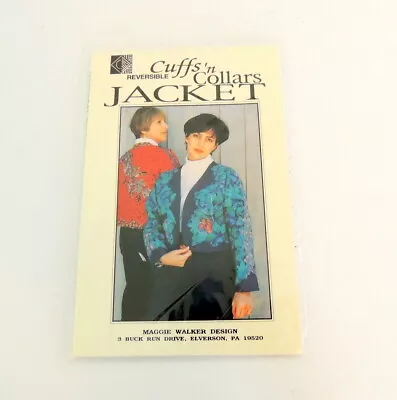 Vintage '95 Sewing Pattern Maggie Walker Designs Cuffs 'n Collars JACKET INV E • $5