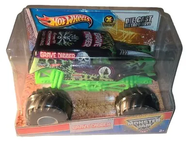 2012 Hot Wheels Monster Jam Grave Digger 4x CHAMPION Model Black Green 1:24 RARE • $59.95