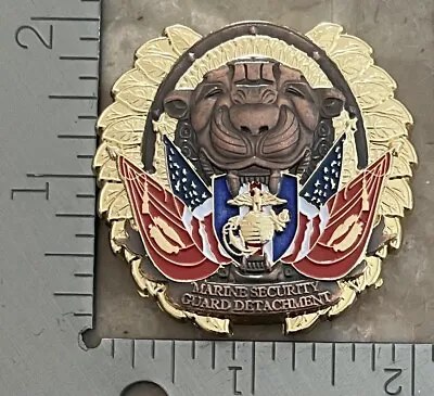 US Embassy MSG DET Marine Security Guard Skopje Macedonia Challenge Coin • $110