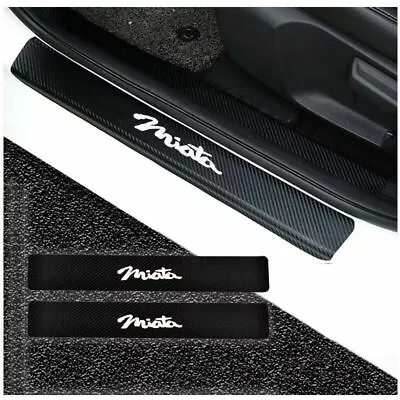 2 Pcs For Mazda Miata Mx5 Miata Carbon Fiber Leather Car Door Sill Protector • $13