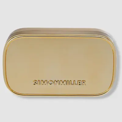 $250 Simon Miller Women's Gold Metallic Logo Hard-Case Clutch Bag • $79.98