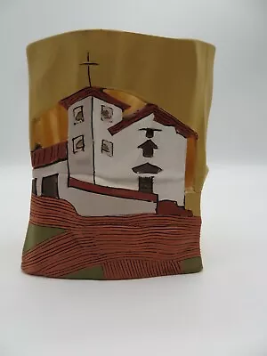 Verde Pottery Shaped Like Paper Bag Church • $25