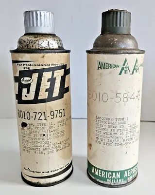 1960s Lot Of 2 Military American Aerosol Airosol Brand Vintage Spray Paint Can • $29