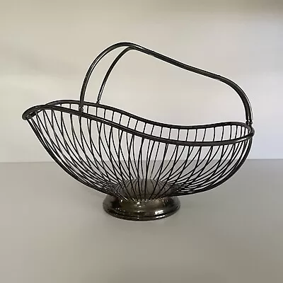 Vintage Metal Wire Fruit Basket Wine Holder With Handle • $18