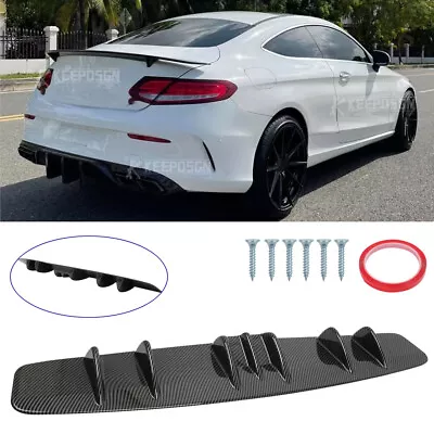 For Mercedes Benz W212 AMG E63 Carbon Rear Diffuser Bumper Splitter Spoiler Lip • $49.05