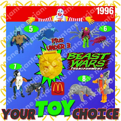 McDonald's 1996 TRANSFORMERS BEAST WARS Lion Head Mighty Max YOUR Toy CHOICE • $5