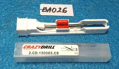 Mikron 0.85 Mm (.0335 ) Carbide Clnt Thru Drill  Crazy Drill 2.cd.150085.cs • $22