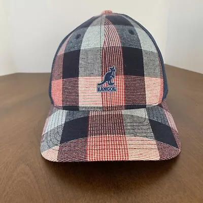 Kangol Plaid Meshback Flexfit Baseball Hat Cap Large LG/XL Red White & Blue • $20.49