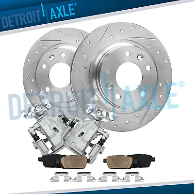Rear Drilled Rotors Calipers Brake Pads For 2006 - 2011 Ford Fusion MKZ Mazda 6 • $165.62