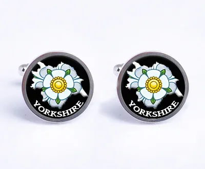 Yorkshire Rose Map Men's Cufflinks Wedding Birthday Fathers Day Gift C484 • £10.99