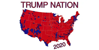 $4.44 • Buy Trump Nation 2020 United States Country Map White Vinyl Decal Bumper Sticker