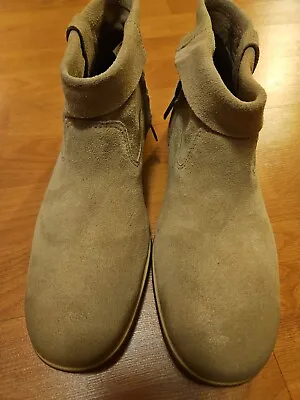 New UGG JOSEFENE Short Cuff Suede Boots Size 9.5 Sand Beige DISPLAY MODEL • $45