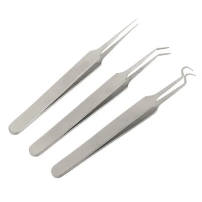 $12.40 • Buy 3pcs Acne Remover Facial Pore Professional Blackhead Tweezer Stainless Steel