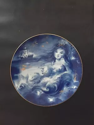 Vintage 1983 MEISSEN 10  Mermaid Plate Fairytale Series? Perfect-Gold Trim  • $55