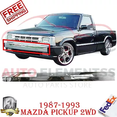 Front Bumper Chrome Steel For 1987-1993 Mazda Pickup 2wd • $188.62