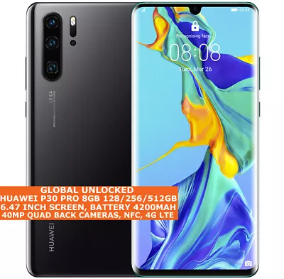HUAWEI P30 PRO VOG-L29 8GB 128/256/512gb Octa-Core 6.47  Android 12 4G LTE NFC • $601.01