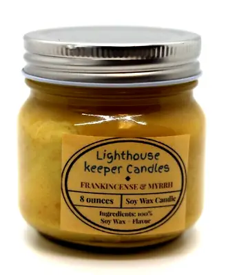 Soy Candle 6 Pack Frankincense And Myrrh Scented 75 Hour Burn Time Long Lasting • $48.97