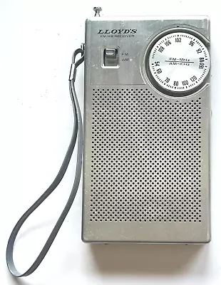 Vintage Lloyd's Silver Fm/am Receiver Handheld Portable Radio N701 Works Great! • $19.99