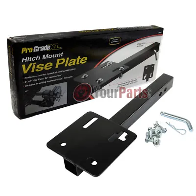 8  X 8  Steel Bench Vise Plate Hitch Mounted For 2  Receiver 22  Receiver Bar • $41.95