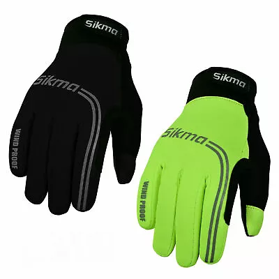 Cycling Gloves Windproof Gel Padded Touchscreen Full Finger Winter Gloves • $29.99