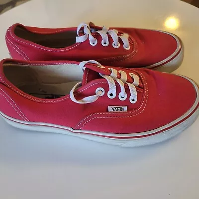 Womens Size 6.5 Red Vans Sneakers • $8.30