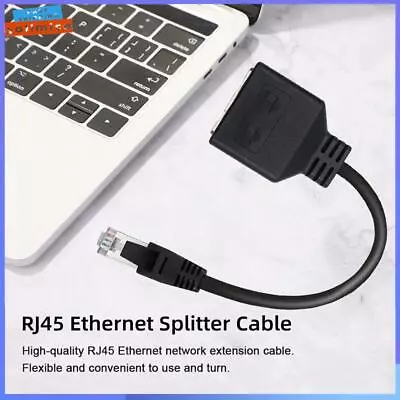 Gigabit Ethernet Splitter RJ45 LAN Ethernet Cable Splitter Cable Ethernet Socket • $11.30