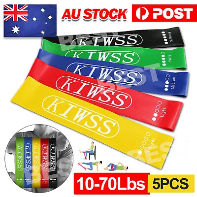 $6.95 • Buy 5PCS Resistance Bands Power Strength Exercise Fitness Gym Crossfit Yoga Workout