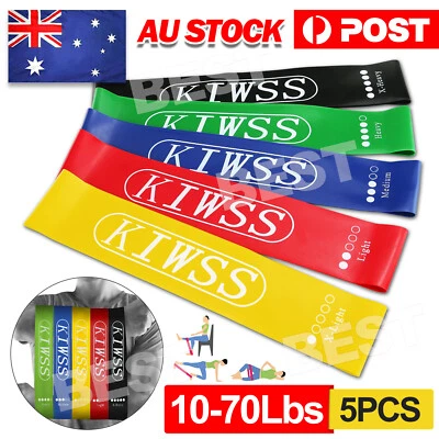 $6.95 • Buy 5PCS Resistance Bands Power Strength Exercise Fitness Gym Crossfit Yoga Workout