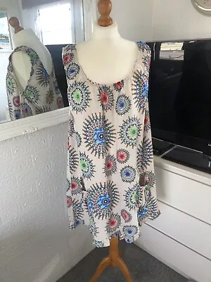 🐞Made In Italy Tunic Summer Cotton Top Size 18 - 24🐞 • £0.99