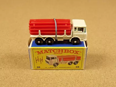 Old Vintage Lesney Matchbox # 58 Daf Girder Truck Original Box • $48