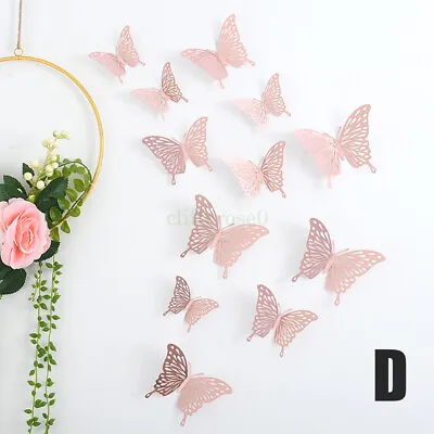 $16.15 • Buy Up To 24pc 3D DIY Wall Decal Stickers Butterfly Home Room Art Decor Decorations