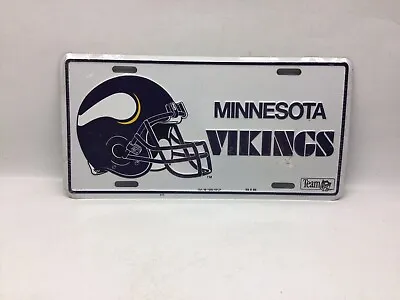 Vintage 1993 Minnesota Vikings Metal License Plate Sealed Team NFL • $9.99