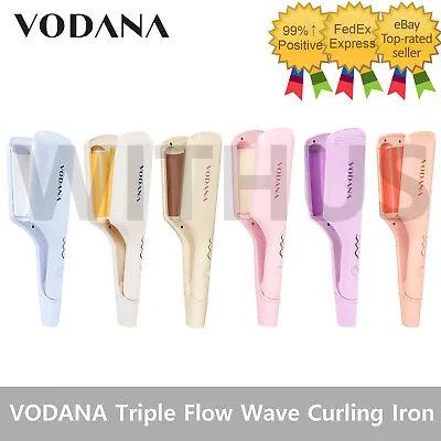 $113.45 • Buy VODANA Triple Flow Wave Curling Iron 25mm 32mm 40mm Hair Curler - 6 Colors