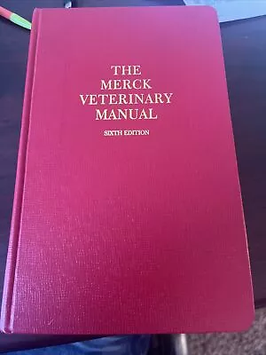 The Merck Veterinary Manual Sixth Edition Hardcover Red Book • $17