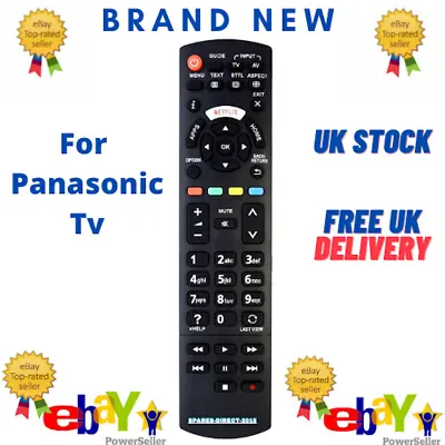 TV Remote Control For Panasonic N2QAYB001010 / N2QAYB000842 / N2QAYB001011 • £8.95