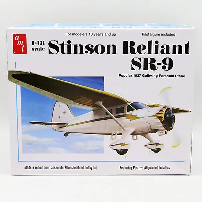 $12.99 • Buy AMT Stinson Reliant SR-9 1/48 Scale Model Airplane Kit With Pilot - Sealed Bags