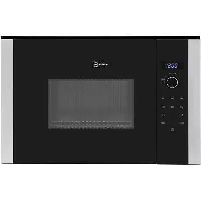 NEFF HLAWD23N0B 800 Watt 20 Litres Built In Microwave Stainless Steel • £433