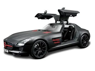 Maisto 1:18 Mercedes Benz SLS AMG Diecast Model Racing Car BLACK NEW IN BOX    • $79.97