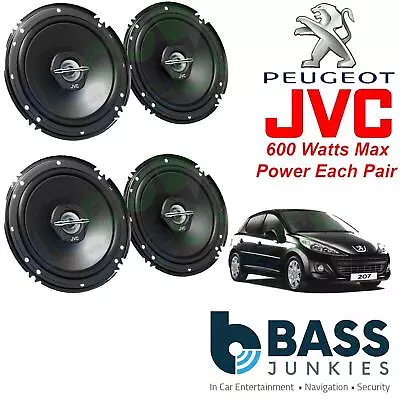 Peugeot 207 06-12 JVC 6.5 Inch 1200 Watts 2 Way Front & Rear 5 Door Car Speakers • £54.95