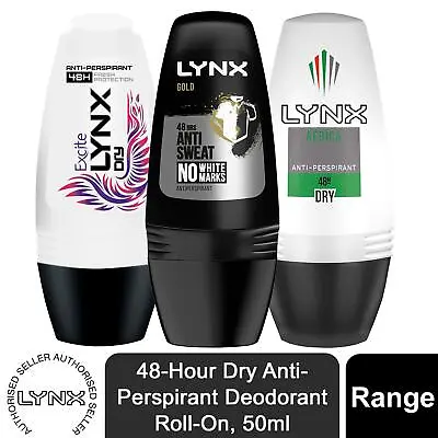 £8.49 • Buy 3 Pack Lynx 48-Hour Dry Anti-Perspirant Deodorant Roll-On,50ml