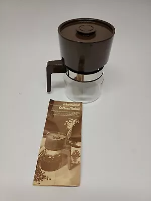 Vintage 1981 Raytheon Brown Glass Micro21 Microwave Coffee Maker New  • $29.60