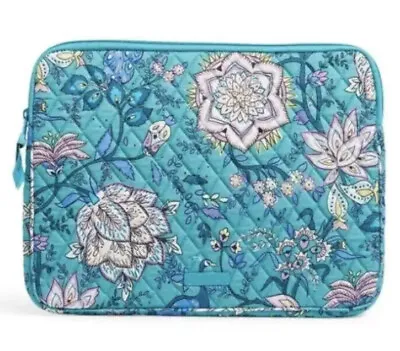 Vera Bradley Laptop Sleeve Quilted Cotton Peacock Garden Bag Case 14  Retail $55 • $26.79