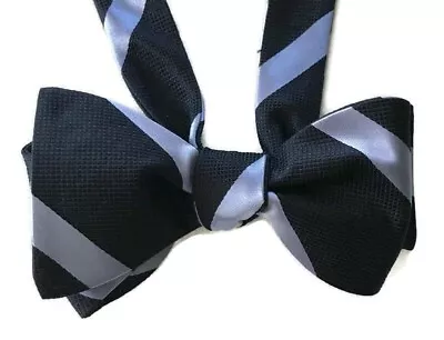 Silk BowTie  Elegant Stripe - One-a-Kind Handmade Adjustable Self-tie - NWOT • $20