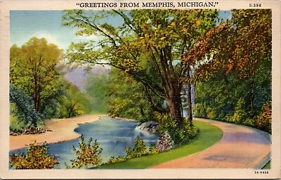 Greetings From Memphis Michigan Vintage Postcard Spc6 • $10.40