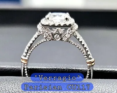 $1795 Brand New 14k Two-Tone Verragio PARISIAN Engagement Ring Semi-Mount 1 Left • $1795